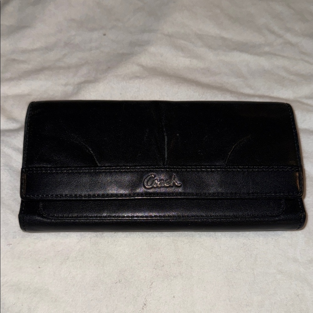 Coach Black Leather Clutch